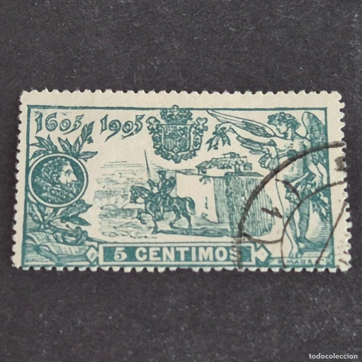 Sellos: ESPA&Ntilde;A, 1905, III CENT. PUBLICACI&Oacute;N DE EL QUIJOTE, EDIFIL 257, USADO, (LOTE AR)