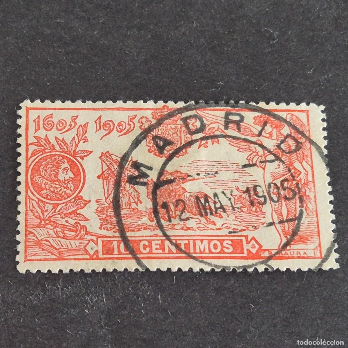 Sellos: ESPA&Ntilde;A, 1905, III CENT. PUBLICACI&Oacute;N DE EL QUIJOTE, EDIFIL 258, USADO, (LOTE AR)