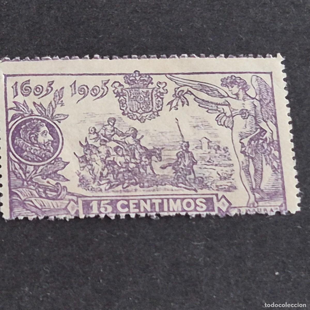 Sellos: ESPA&Ntilde;A, 1905, III CENT. PUBLICACI&Oacute;N DE EL QUIJOTE, EDIFIL 259*, NUEVO, GOMA, FIJAS,DOBLEZ, (LOTE AR)