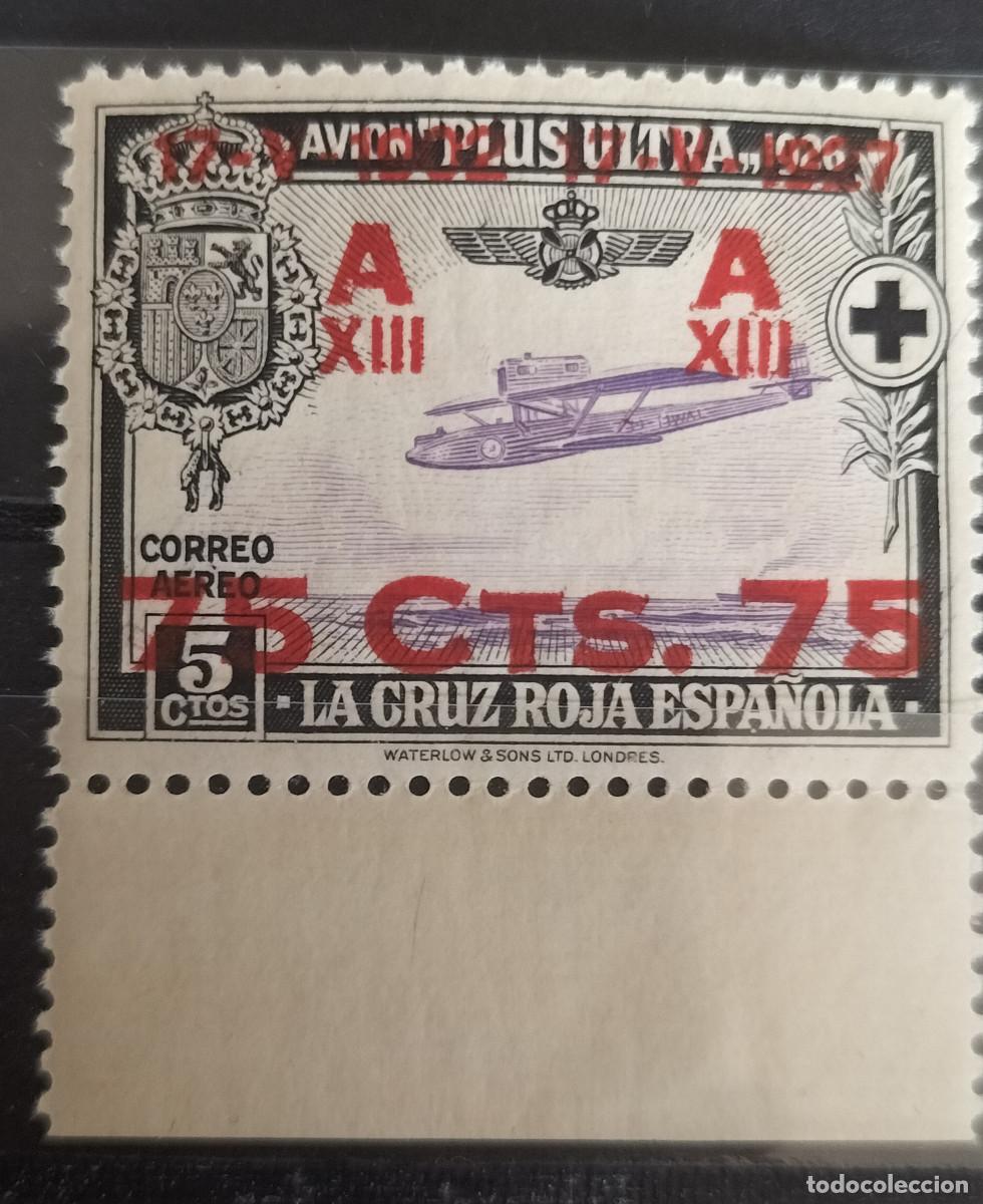 Sellos: Edifil 388 SIN FIJA SELLO MNH CENTRADO Espa&ntilde;a 1927 Jura Constitucion Alfonso XIII nuevos