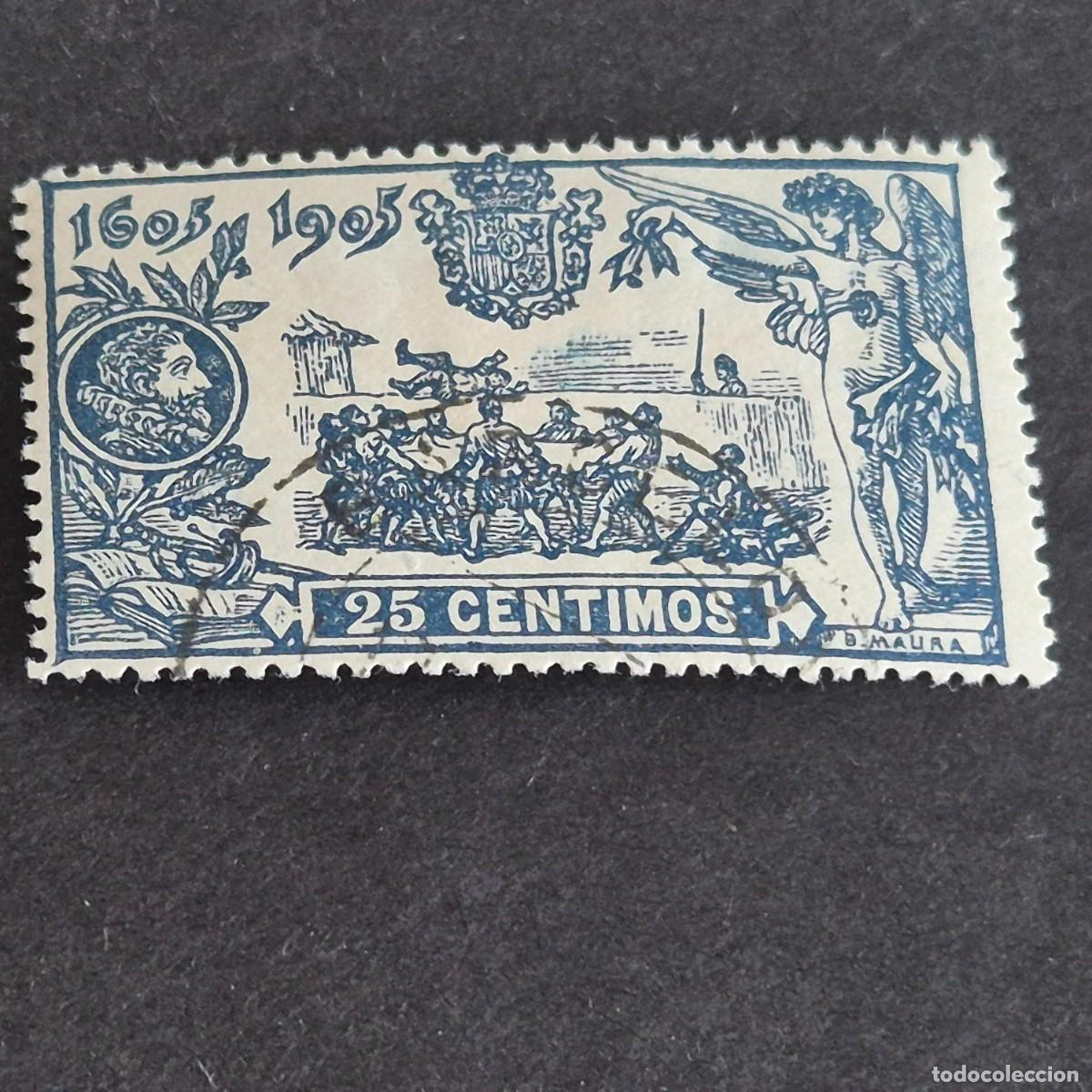 Sellos: ESPA&Ntilde;A, 1905, III CENT. PUBLICACI&Oacute;N DE EL QUIJOTE, EDIFIL 260, USADO, (LOTE AR)