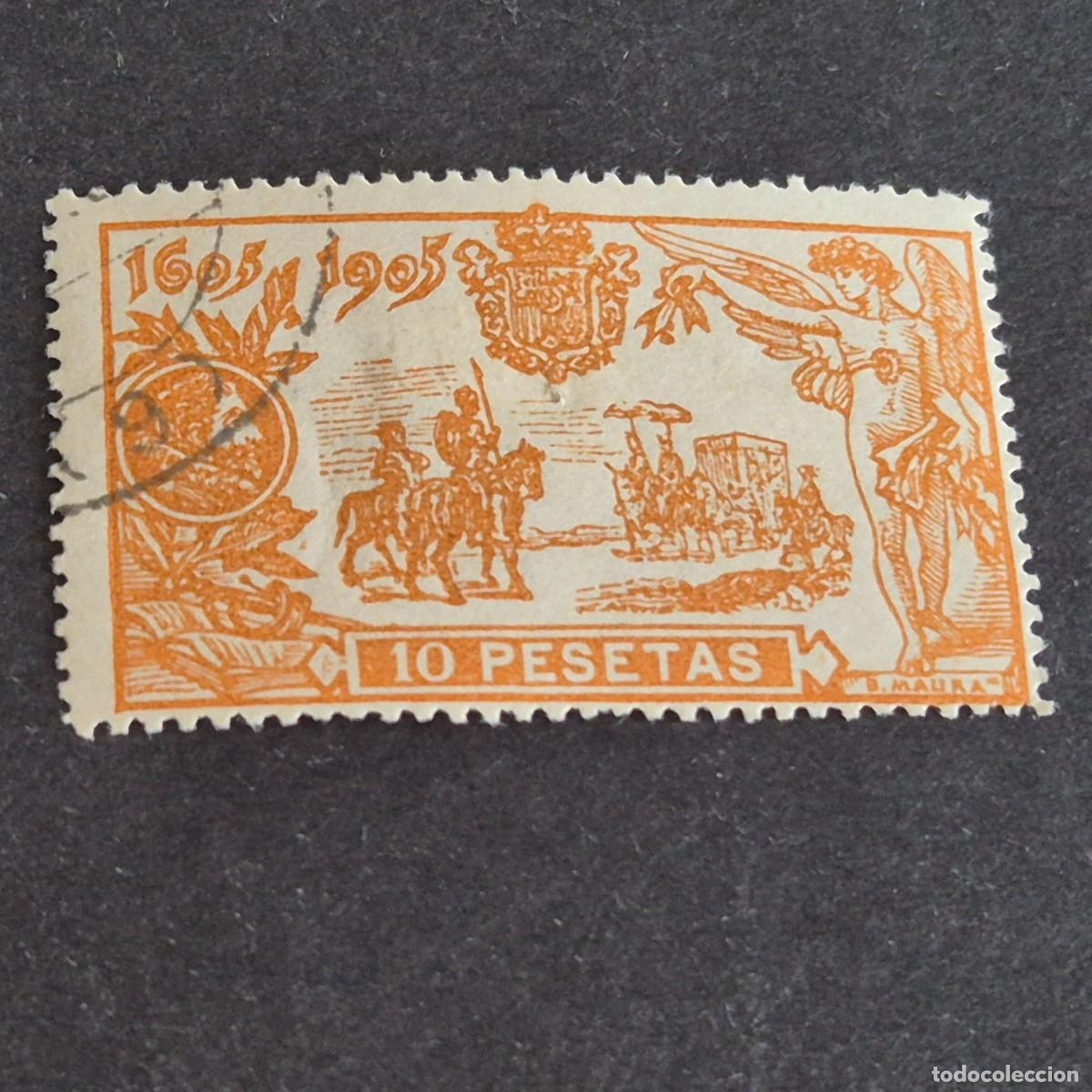 Sellos: ESPA&Ntilde;A, 1905, III CENT. PUBLICACI&Oacute;N DE EL QUIJOTE, EDIFIL 266, USADO, (LOTE AR)