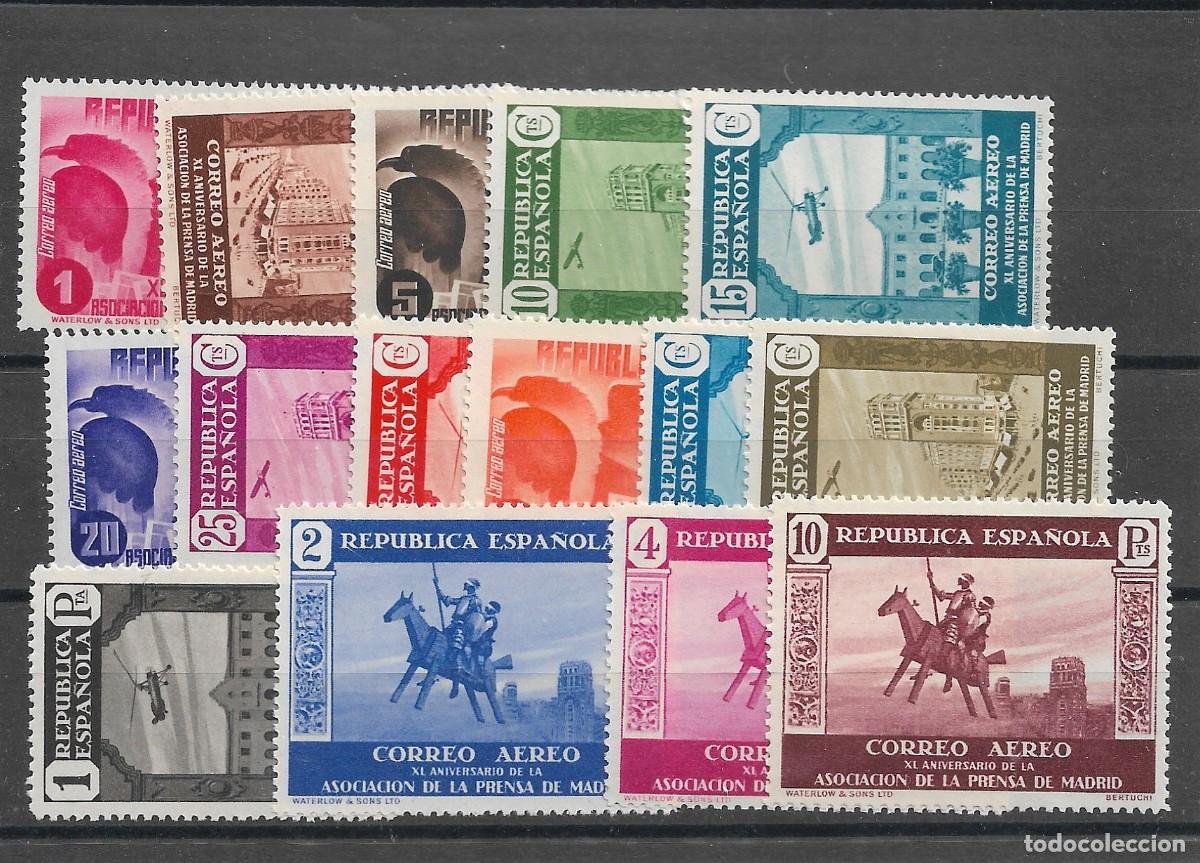 Sellos: Sellos de Espa&ntilde;a A&ntilde;o 1936 XL Aniversario Asociaci&oacute;n de Prensa Sellos nuevos** Edifil N&ordm; 711/25