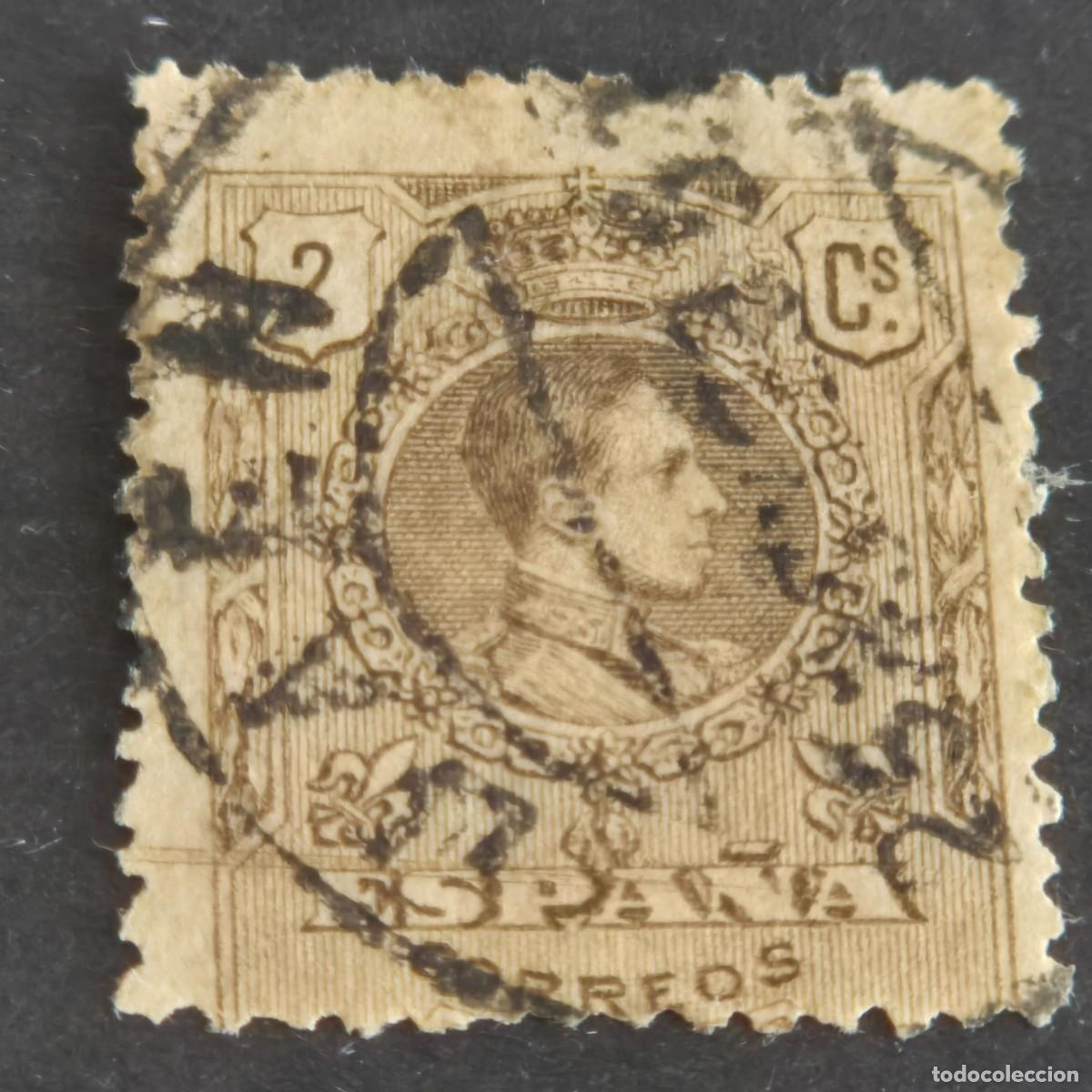Sellos: ESPA&Ntilde;A, 1909, ALFONSO XIII, EDIFIL 267, VARIEDAD 267n, SIN N&ordm; CONTROL, MAT. JA&Eacute;N, (LOTE AR)