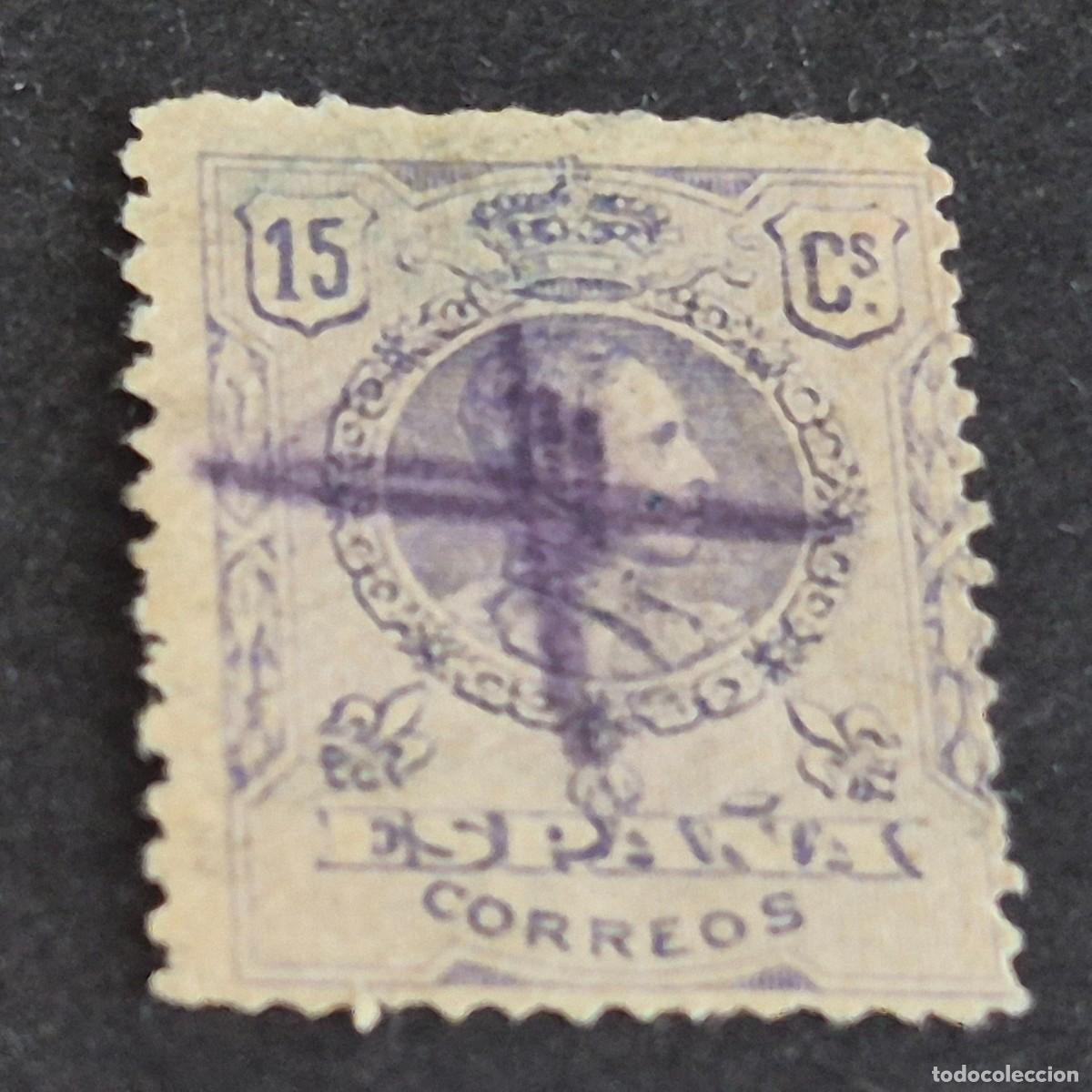 Sellos: ESPA&Ntilde;A, 1909, ALFONSO XIII, TIPO MEDALL&Oacute;N, EDIFIL 270, USADO, (LOTE AR)