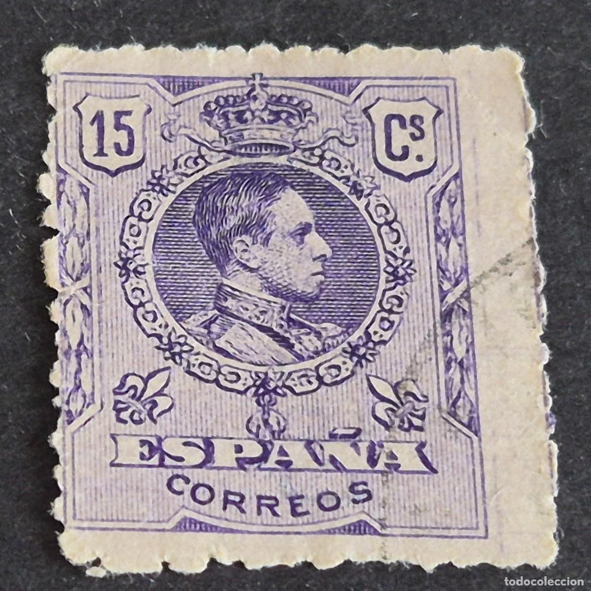 Sellos: ESPA&Ntilde;A, 1909, ALFONSO XIII, TIPO MEDALL&Oacute;N, EDIFIL 270, USADO, (LOTE AR)