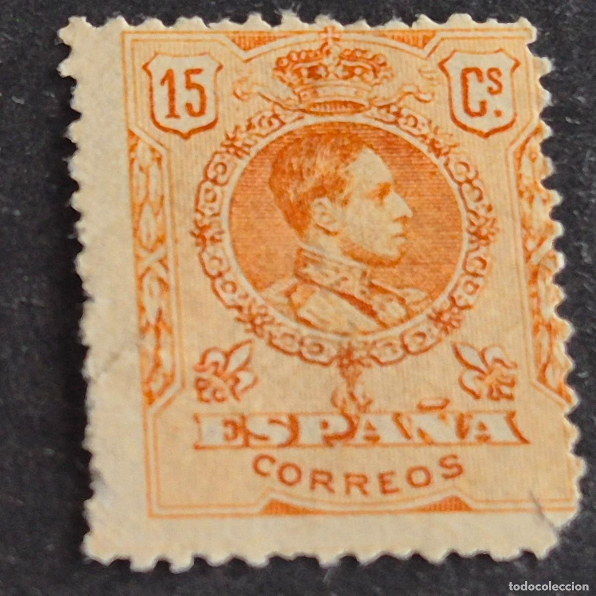 Sellos: ESPA&Ntilde;A, 1909, ALFONSO XIII, TIPO MEDALL&Oacute;N, EDIFIL 271, NUEVO SIN GOMA, (LOTE AR)