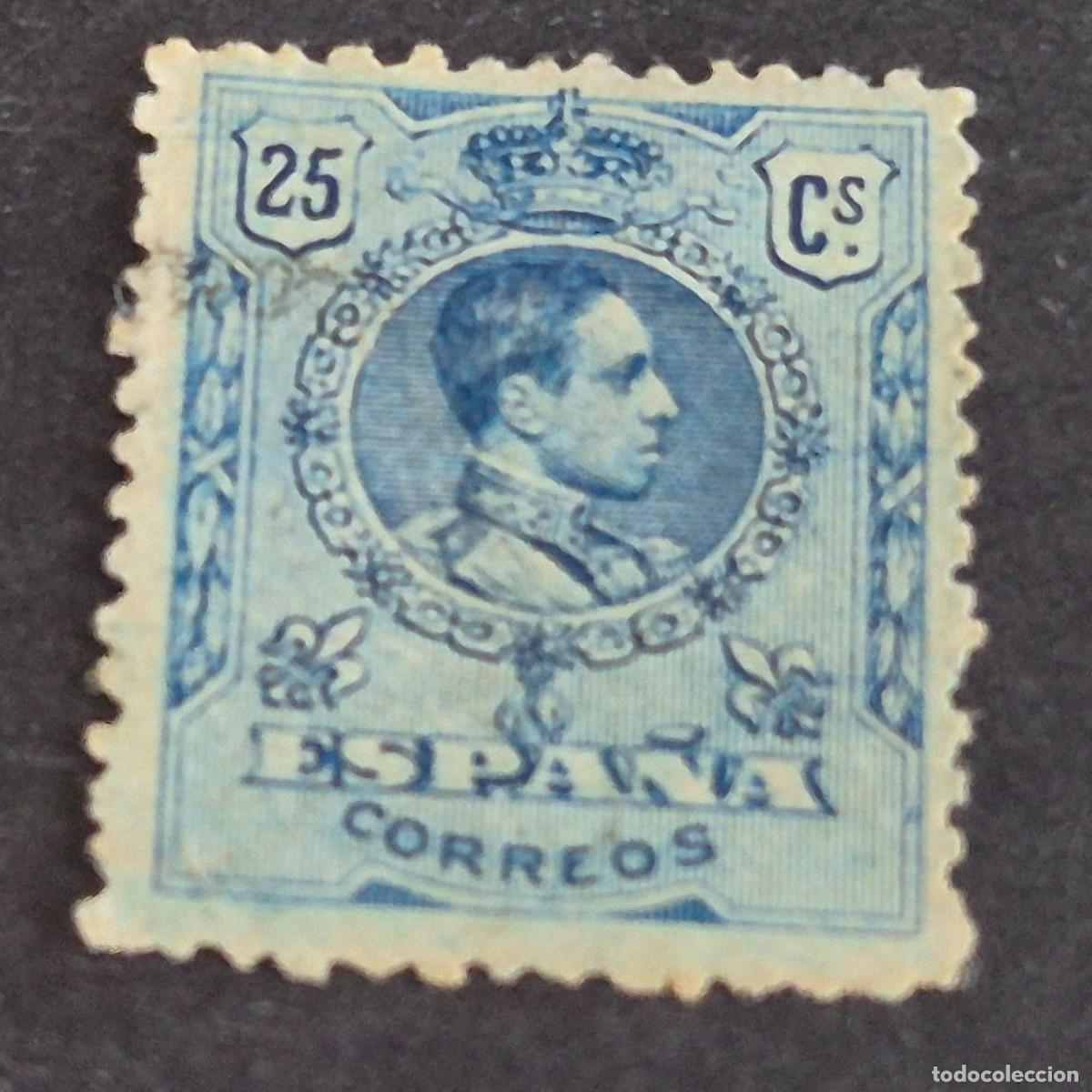 Sellos: ESPA&Ntilde;A, 1909, ALFONSO XIII, TIPO MEDALL&Oacute;N, EDIFIL 274, USADO, (LOTE AR)