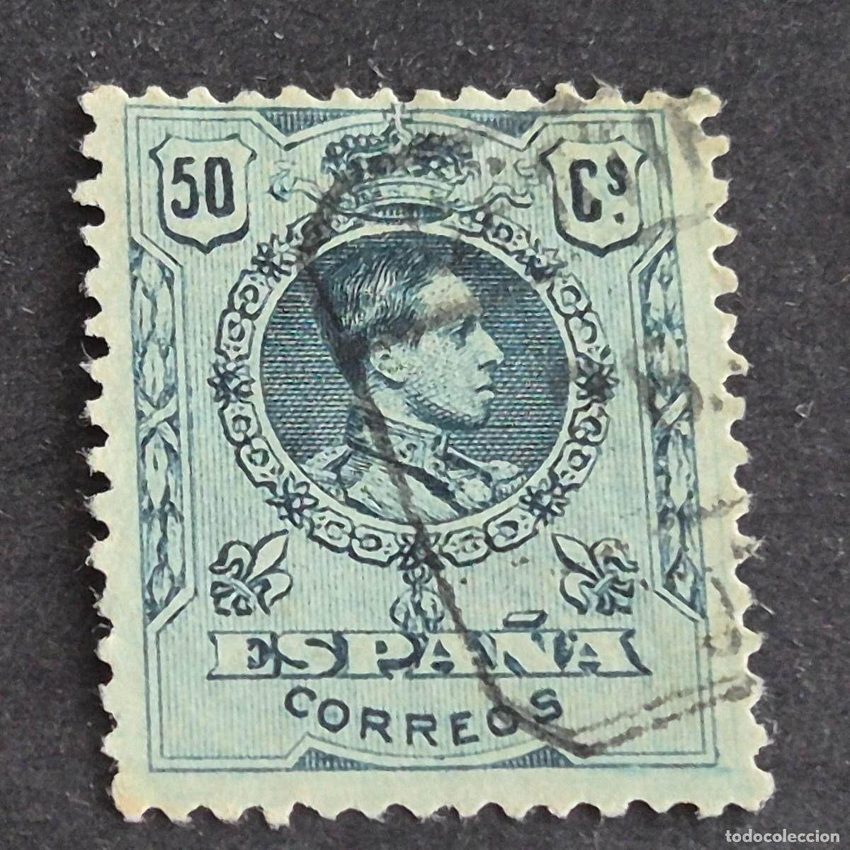 Selos: ESPA&Ntilde;A, 1909, ALFONSO XIII, TIPO MEDALL&Oacute;N, EDIFIL 277, USADO, (LOTE AR)