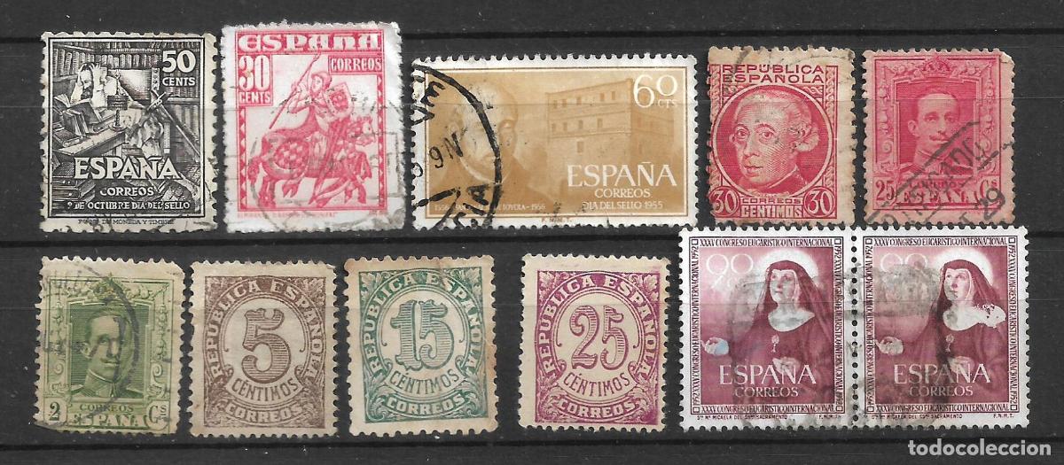 Sellos: espa&ntilde;a lote 11 sellos usado - 30/37