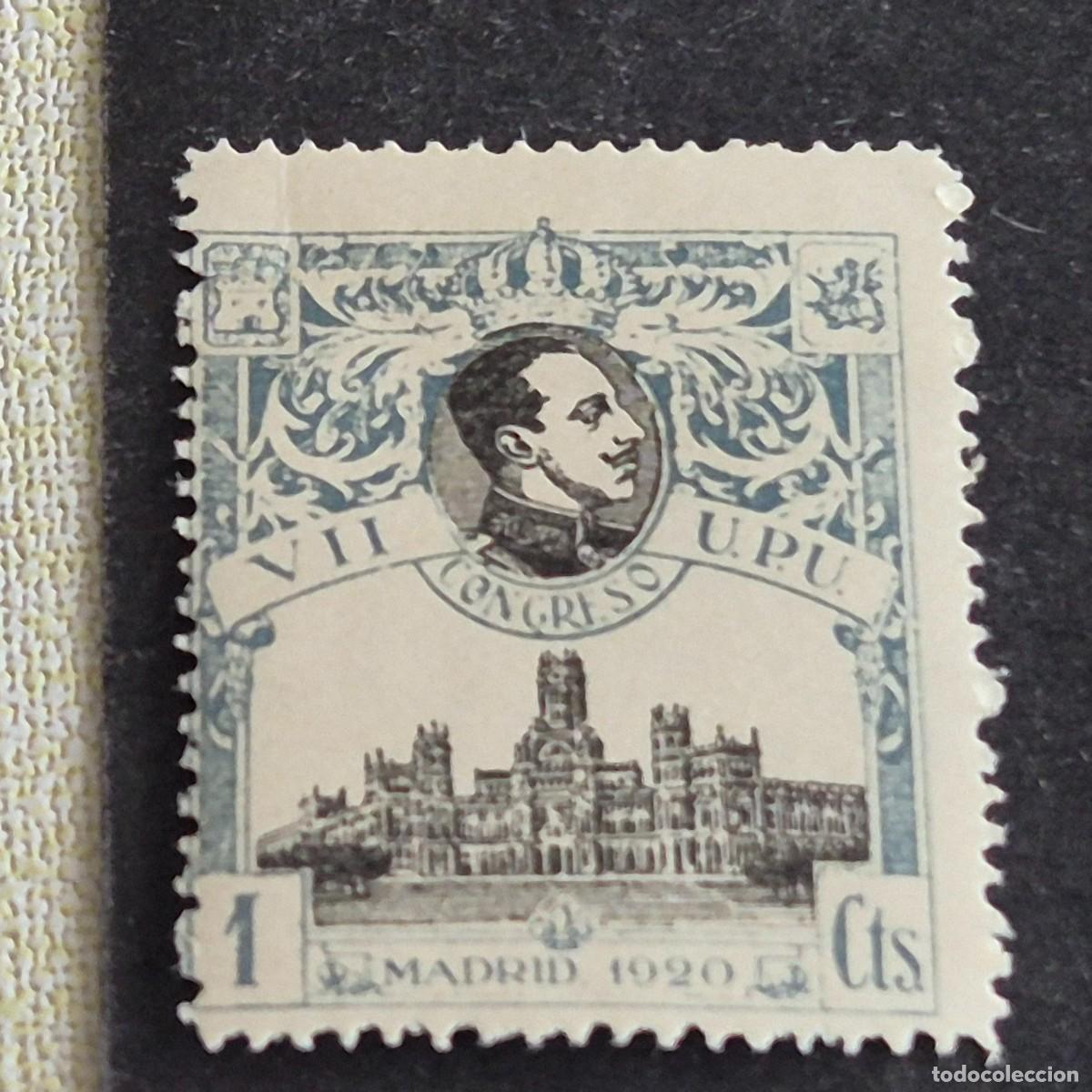 Sellos: ESPA&Ntilde;A, 1920, VI CONGRESO U.P.U., EDIFIL 297*, NUEVO, GOMA, FIJASELLO, VARIEDAD, LEER, ( LOTE AR )