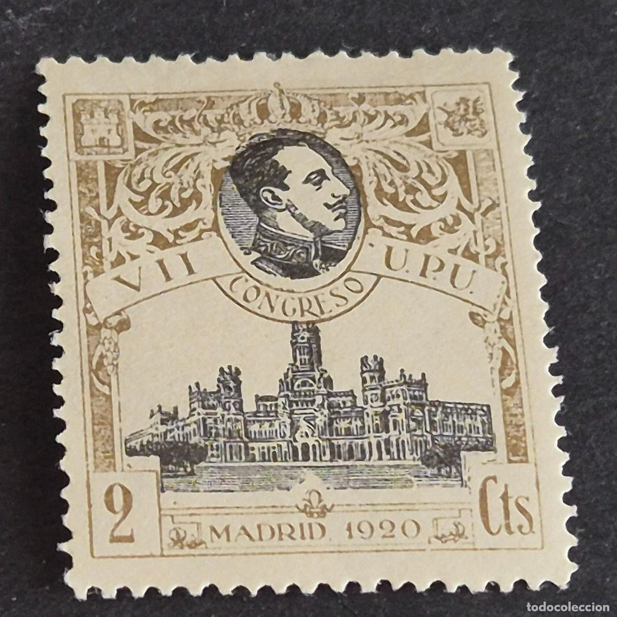 Sellos: ESPA&Ntilde;A, 1920, VI CONGRESO U.P.U., EDIFIL 298*, VARIEDAD 298ta, NUEVO, GOMA, FIJAS, LEER, ( LOTE AR )