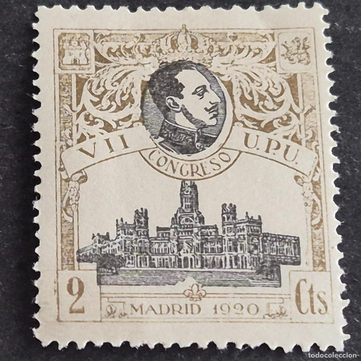 Sellos: ESPA&Ntilde;A, 1920, VI CONGRESO U.P.U., EDIFIL 298*, NUEVO, GOMA, FIJASELLO, ( LOTE AR )