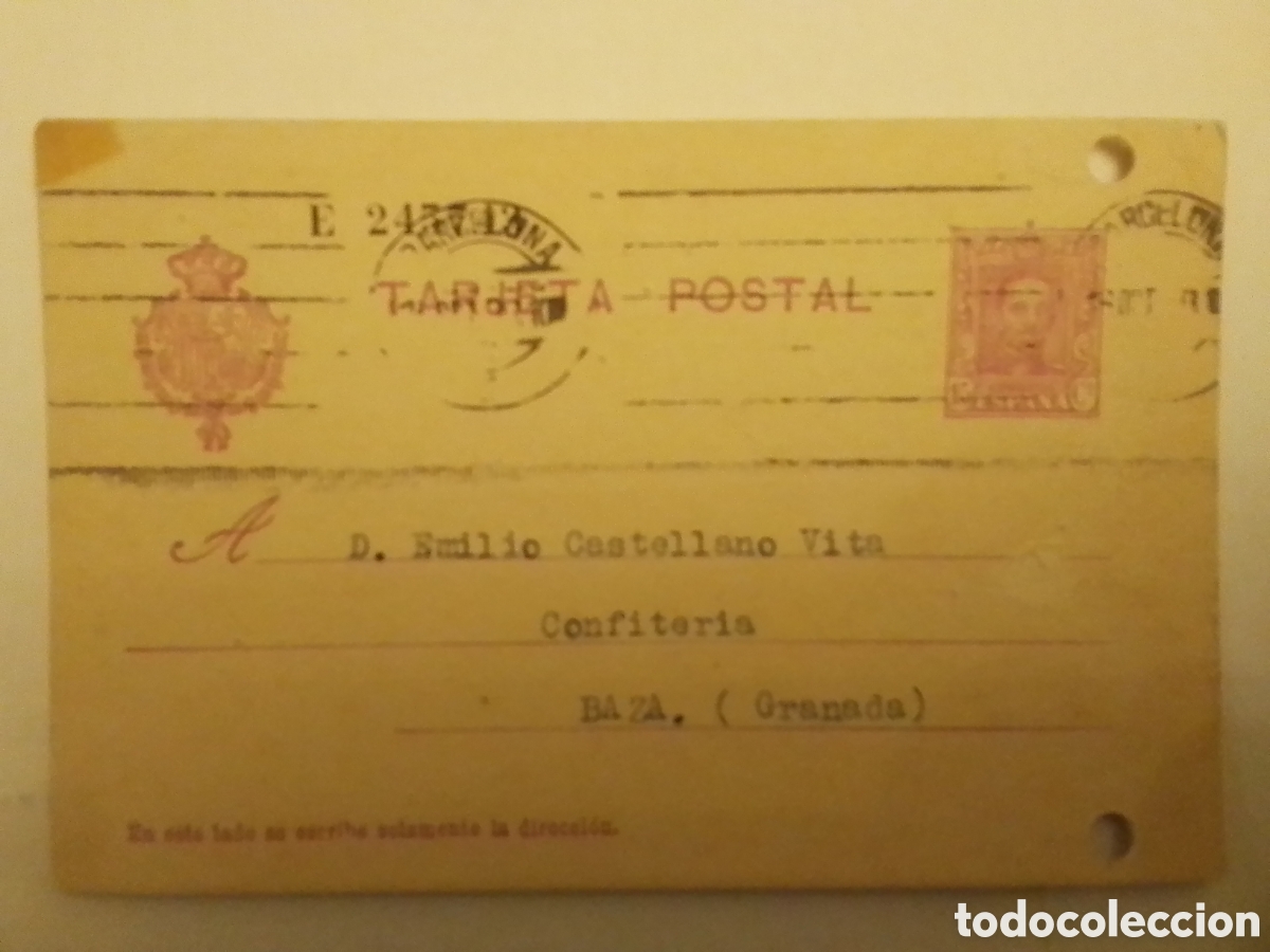 Sellos: Tarjeta Postal a&ntilde;o 1925 Primera Serie