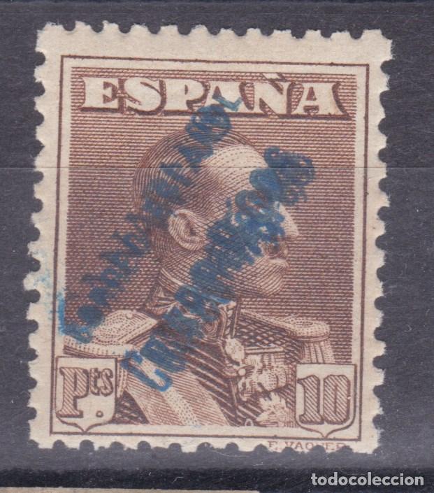 Sellos: AA9-Alfonso XIII Vaquer 10 Ptas **Sin Fijasellos. Raras Sobrecargas TANGER 6 sobre CANARIAS