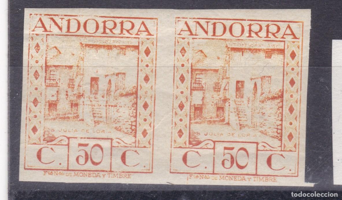 Sellos: AA10-ANDORRA Edifil 27s PAREJA Sin Dentar ** Sin Fijasellos