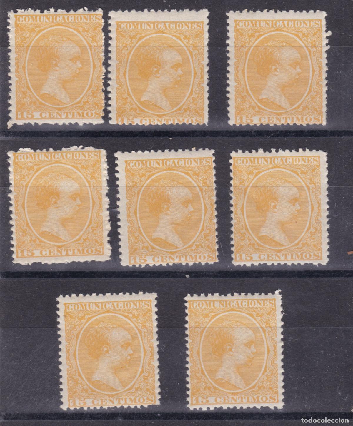 Sellos: FC4-169-Alfonso XIII Pel&oacute;n OFICIAL Edifil 229 x 8 Sellos ** Sin Fijasellos . Buena Calidad