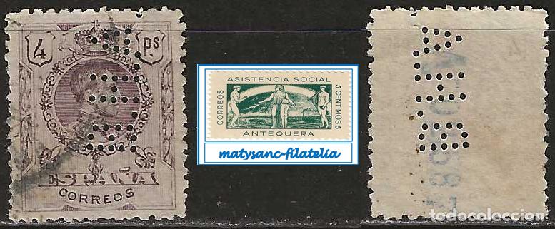 Sellos: ESPA&Ntilde;A 1909-1922. EDIFIL 279. VALOR 4 P &rdquo;ALFONSO XIII. TIPO MEDALL&Oacute;N&rdquo;. VER CARACTER&Iacute;STICAS.