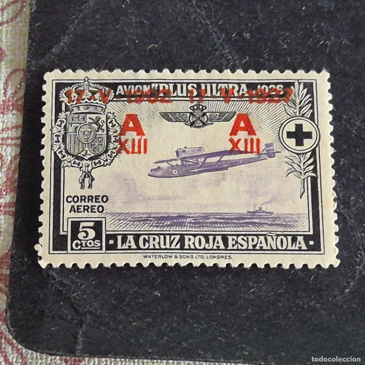 Sellos: ESPA&Ntilde;A, 1927, JUBILEO ALFONSO XIII, CORREO A&Eacute;REO, EDIFIL 363*, NUEVO, GOMA, FIJASELLLO, ( LOTE AR )
