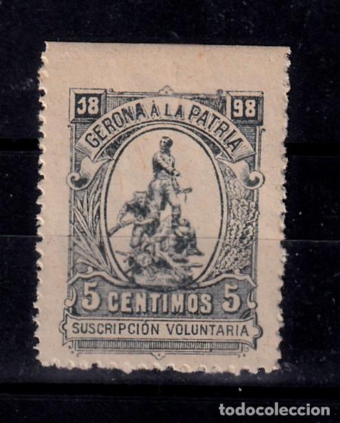 Sellos: GERONA 1898 VI&Ntilde;ETA DE SUSCRIPCION VOLUNTARIA GERONA LA PATRIA