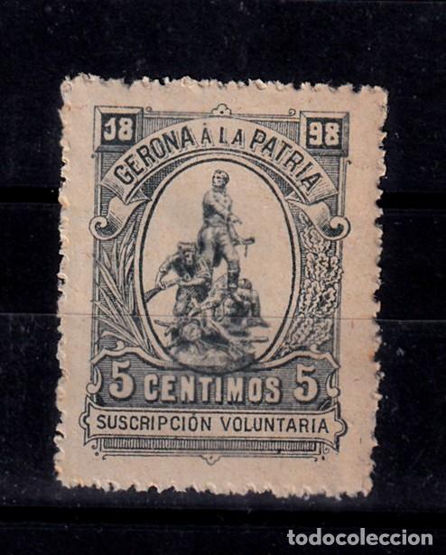 Sellos: GERONA 1898 VI&Ntilde;ETA DE SUSCRIPCION VOLUNTARIA GERONA LA PATRIA