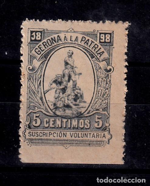 Sellos: GERONA 1898 VI&Ntilde;ETA DE SUSCRIPCION VOLUNTARIA GERONA LA PATRIA
