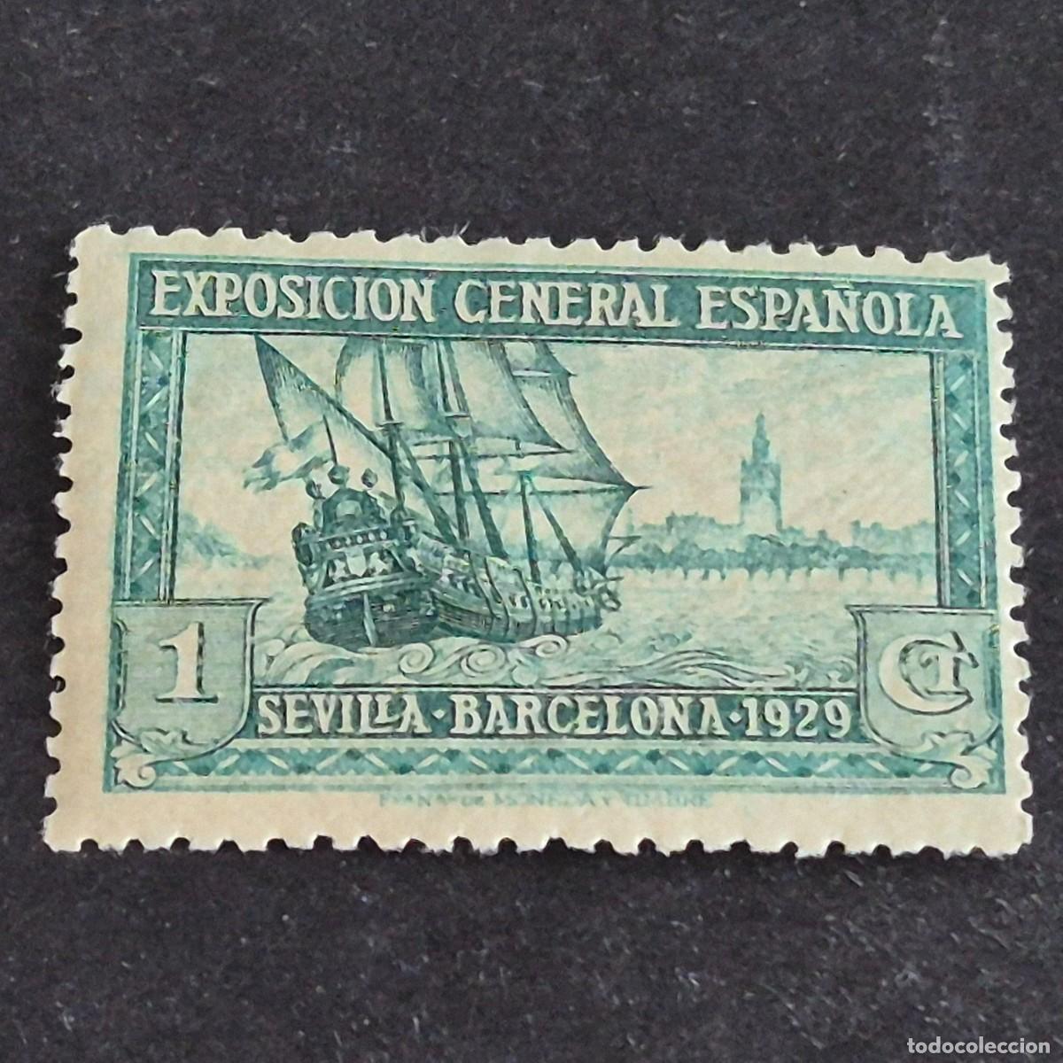 Sellos: ESPA&Ntilde;A, 1929, EXPOSICIONES SEVILLA - BARCELONA, EDIFIL 434*, NUEVO, GOMA, FIJASELLO, ( LOTE AR )