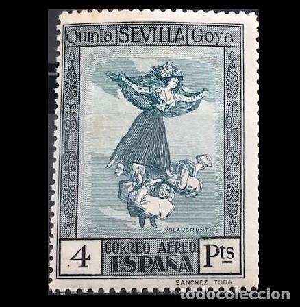 Briefmarken: Edifil 528 sin fijasellos Quinra de Goya Exposicion en Sevilla Sombras sellos Espa&ntilde;a a&ntilde;o 1930