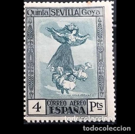 Francobolli: Edifil 528 MNH sellos Espa&ntilde;a a&ntilde;o 1930 Quinra de Goya Exposicion en Sevilla Sombras
