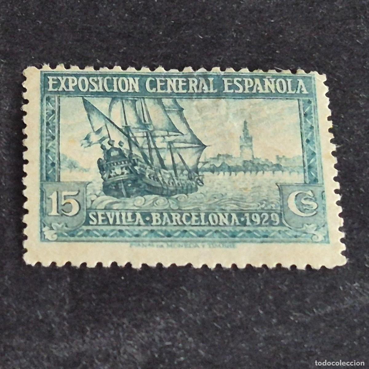 Sellos: ESPA&Ntilde;A, 1929, EXPOSICIONES SEVILLA - BARCELONA, EDIFIL 438*, NUEVO, POCA GOMA,FIJA,LEER, ( LOTE AR )