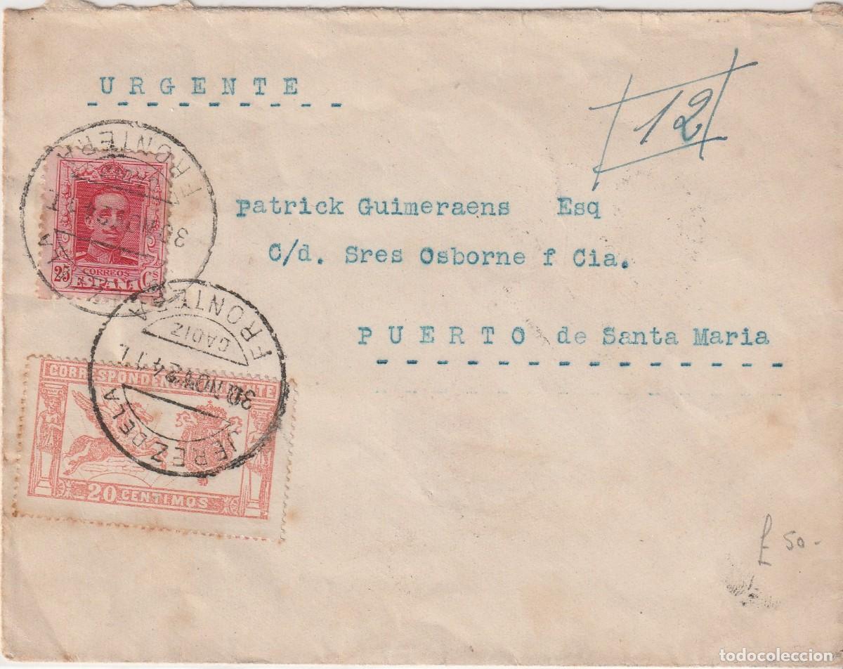 Sellos: Alfonso XIII, 1924. Jerez de la frontera. Sello Pegaso urgente.