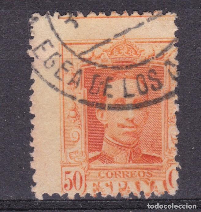 Sellos: AA11- Alfonso XIII Vaquer Variedad Dentado Muy Desplazado. Usado Valores EGEA de los CABALLEROS