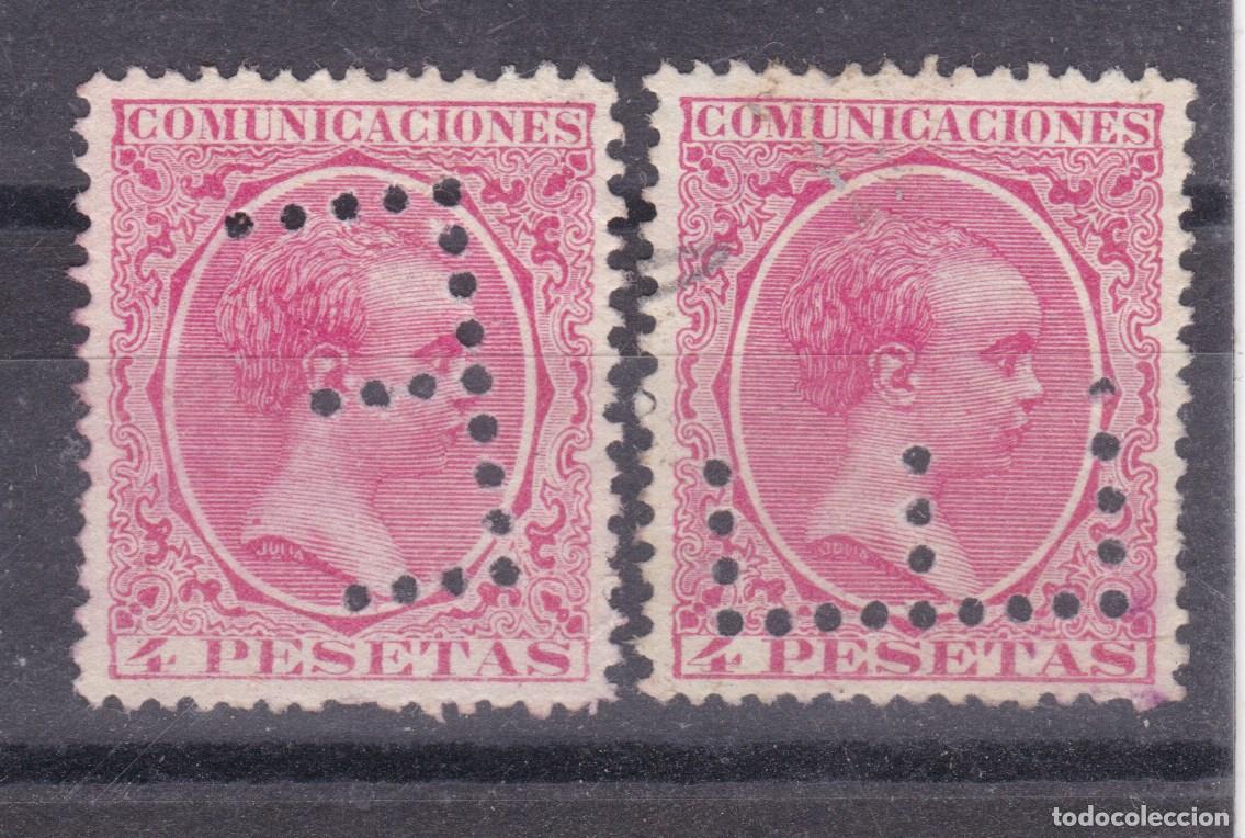 Sellos: AA12- Cl&aacute;sicos Pel&oacute;n 4 Ptas Edifil 227 x 2 PERFORADOS E- LUJO