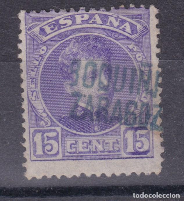 Sellos: AA13- Alfonso XIII Cadete Matasellos Carter&iacute;a Especial BOQUI&Ntilde;INI Zaragoza