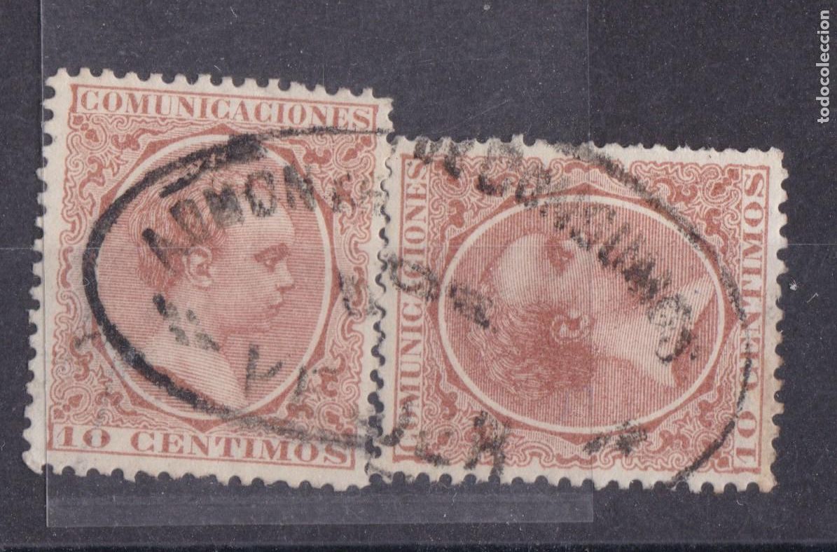 Sellos: AA13- Alfonso XIII Pel&oacute;n Raro MATASELLOS ADMON de CONSUMOS de VEJER