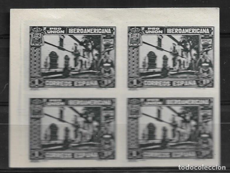 Sellos: ESPA&Ntilde;A 1930, EDIFIL 578ccas 1pts. PIZARRA SIN DENTAR EN BLOQUE DE CUATRO. (*)