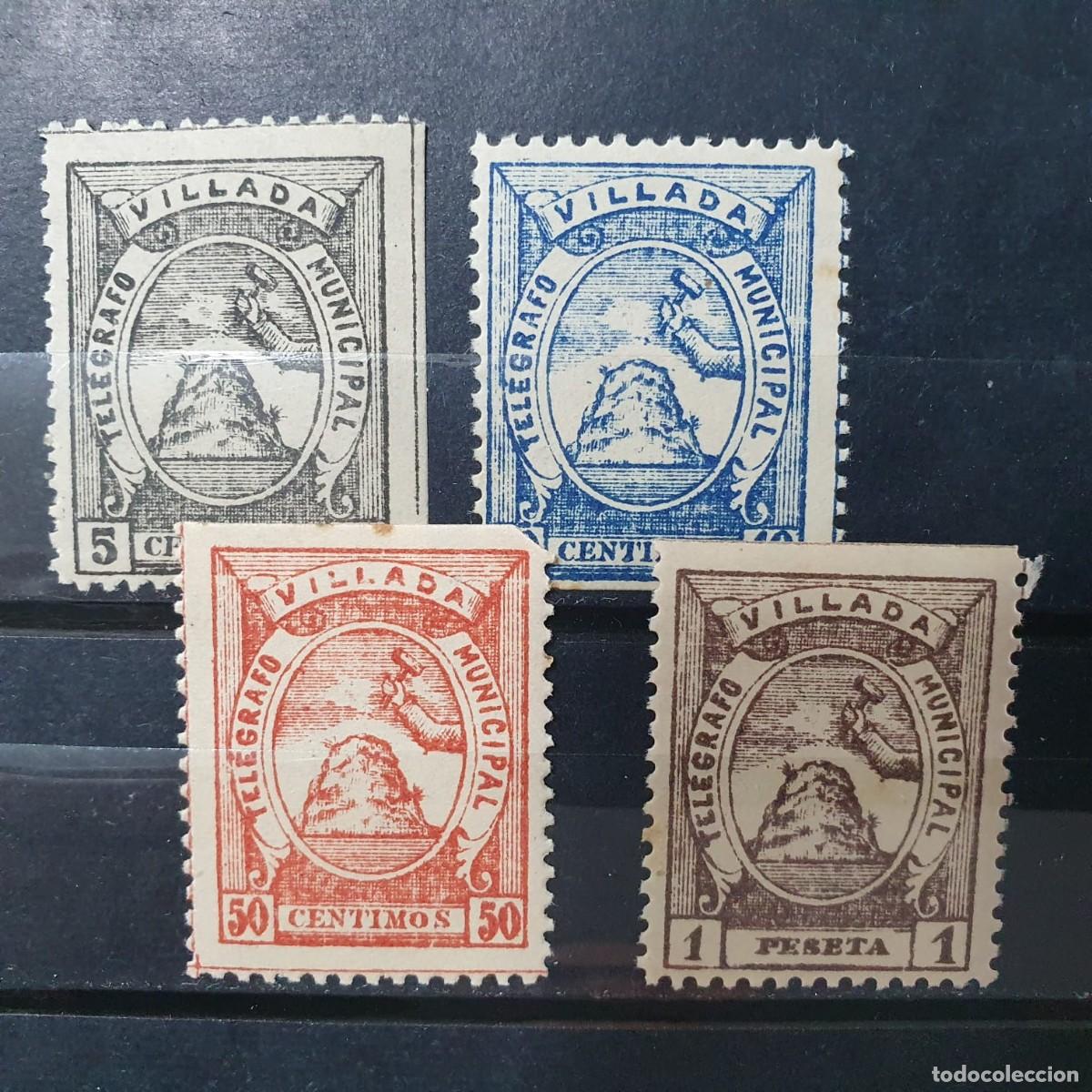 Sellos: Telegrafo VILLADA Edifil 13 ** a 16 ** Serie completa PALENCIA 1901