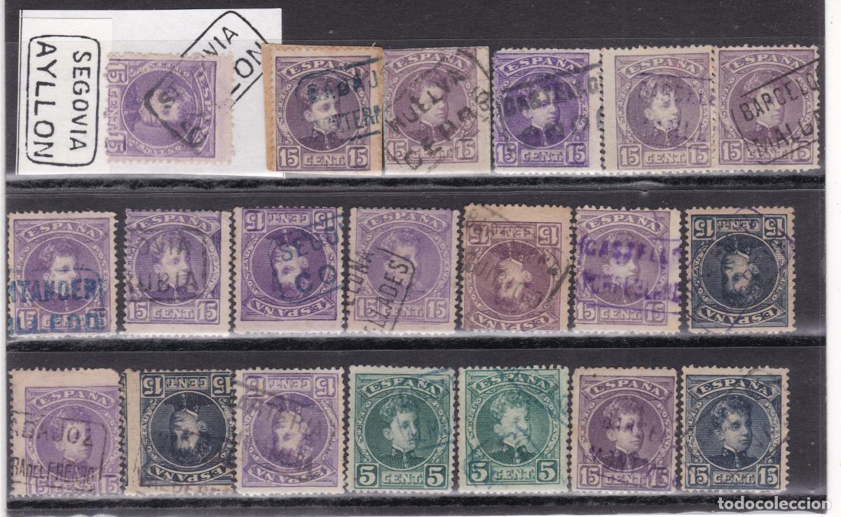 Sellos: FC-226- Alfonso XIII Cadete . Lote 20 Sellos Matasellos CARTERIA