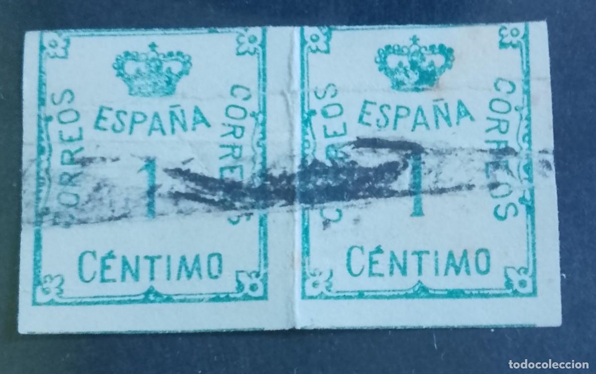 Sellos: TIRA DOS SELLOS, EDIFIL 291 - 1 C&Eacute;NTIMO - A&Ntilde;0 1920 - CORONA Y CIFRAS.