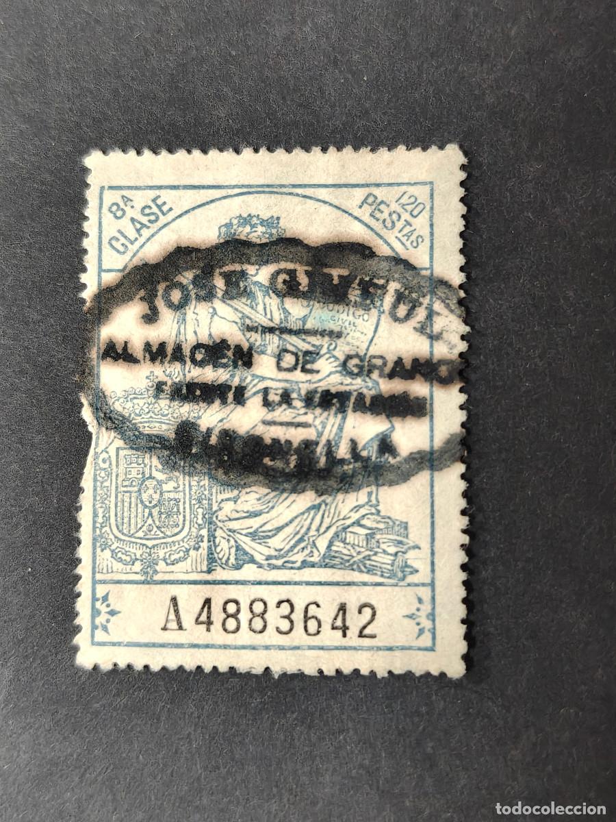 Sellos: Espa&ntilde;a sellos Alfonso XIII 1.20ptas 1926 timbre especial polizas para documentos edifil 603 usado