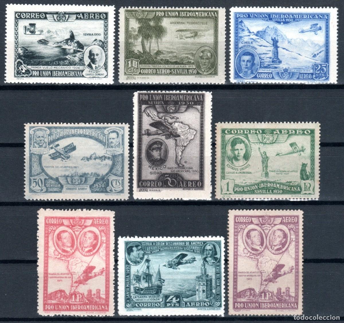 Sellos: EDIFIL 583-591 PRO UNI&Oacute;N IBEROAMERICANA 1930 (SERIE COMPLETA). VALOR CAT&Aacute;LOGO: 445 &euro;. MNH **