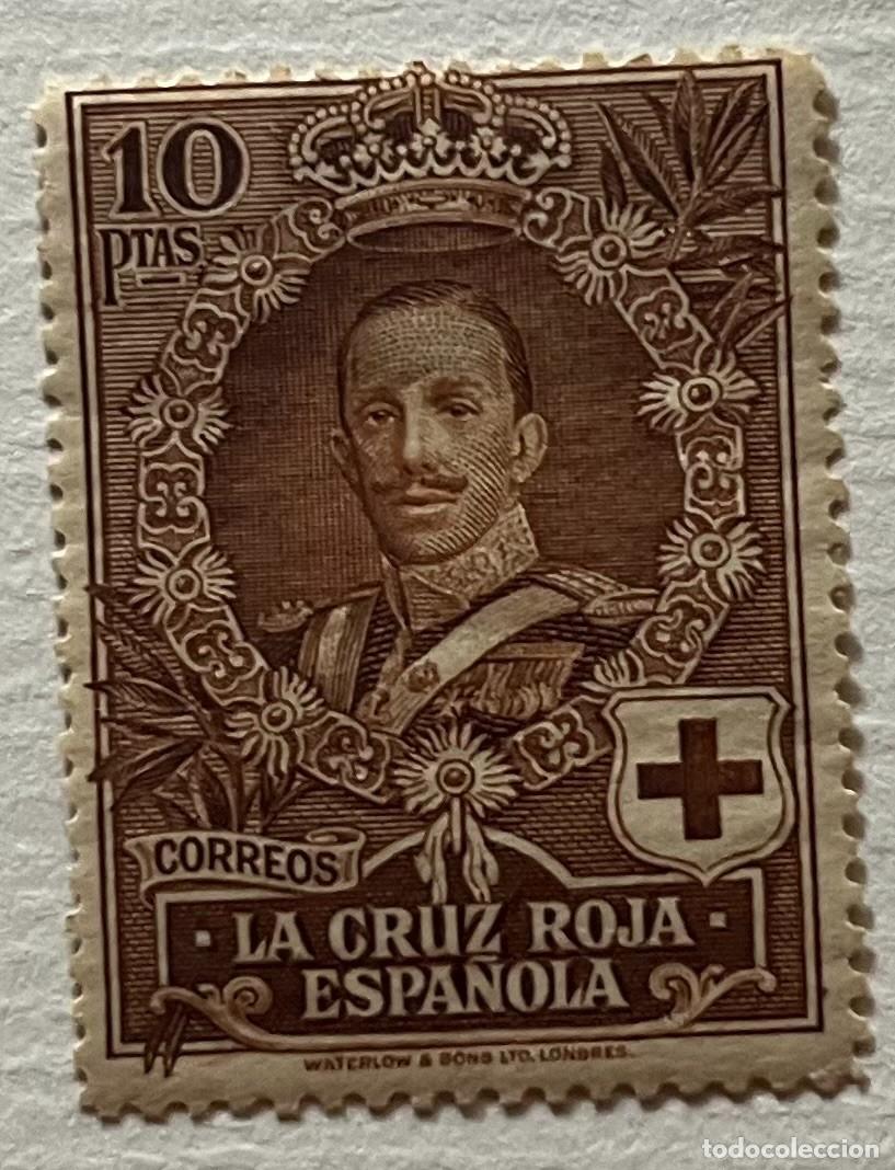 Sellos: 1928 cruz roja MN*,337 centrado,color,goma