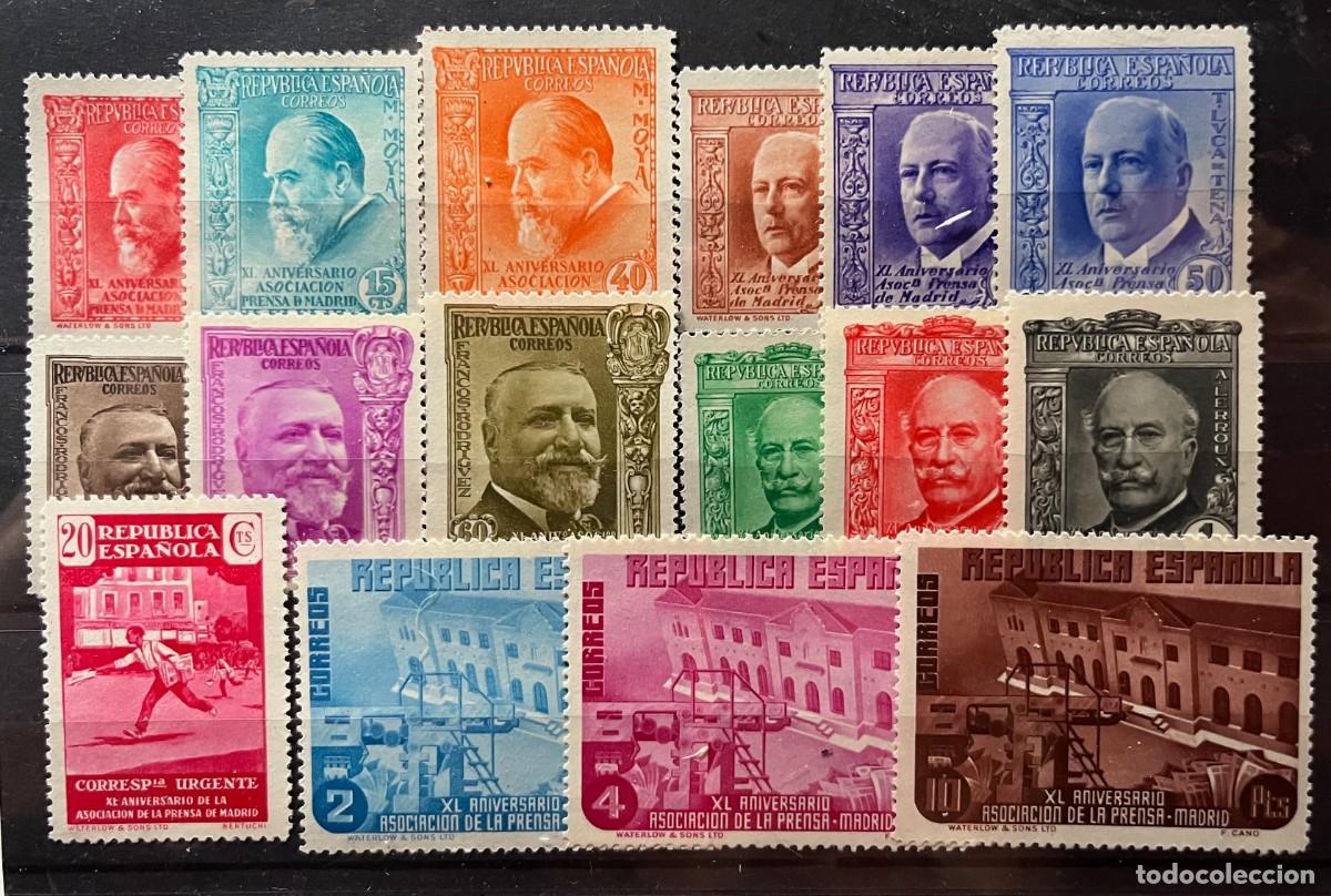 Sellos: 1936 Ass. de la prensa MNH* serie completa,centrados,color,goma