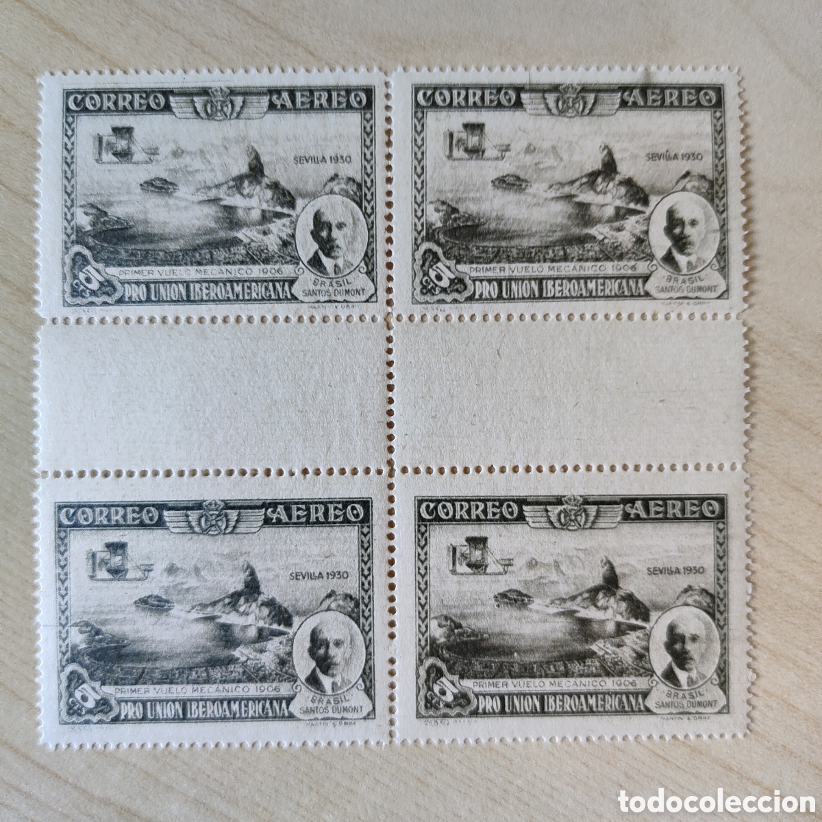 Sellos: RARO Edifil 583 B4 interpapel Pro Uni&oacute;n Iberoamericana 5 cts