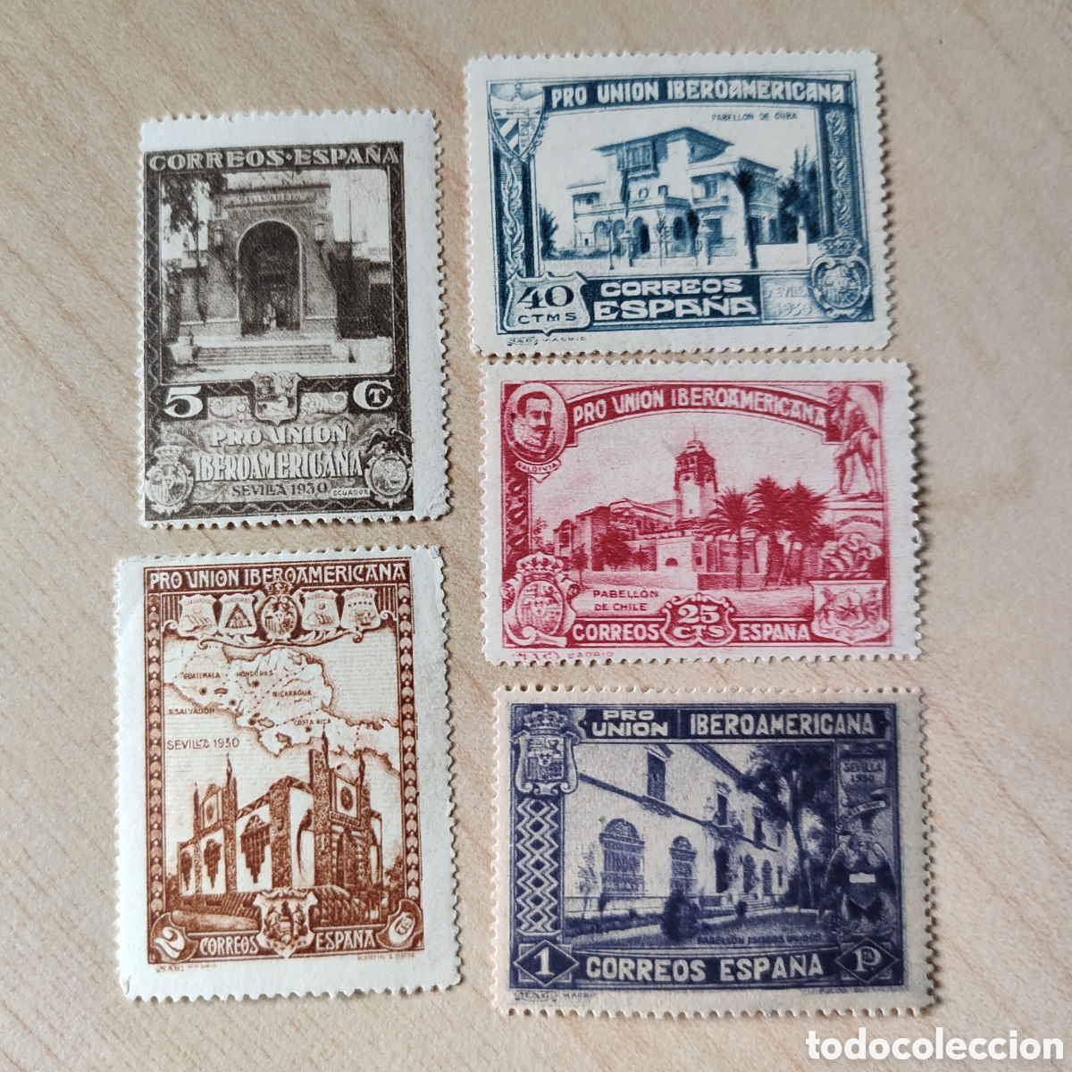 Sellos: 1930 Pro Uni&oacute;n Uni&oacute;n Iberoamericana Edifil 567 568 573 575 576