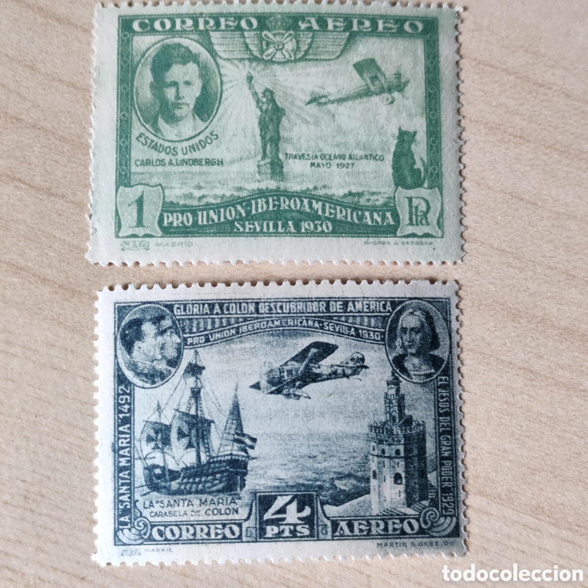 Sellos: SA1 Edifil 588 y 591 Pro Uni&oacute;n Iberoamericana MNH**