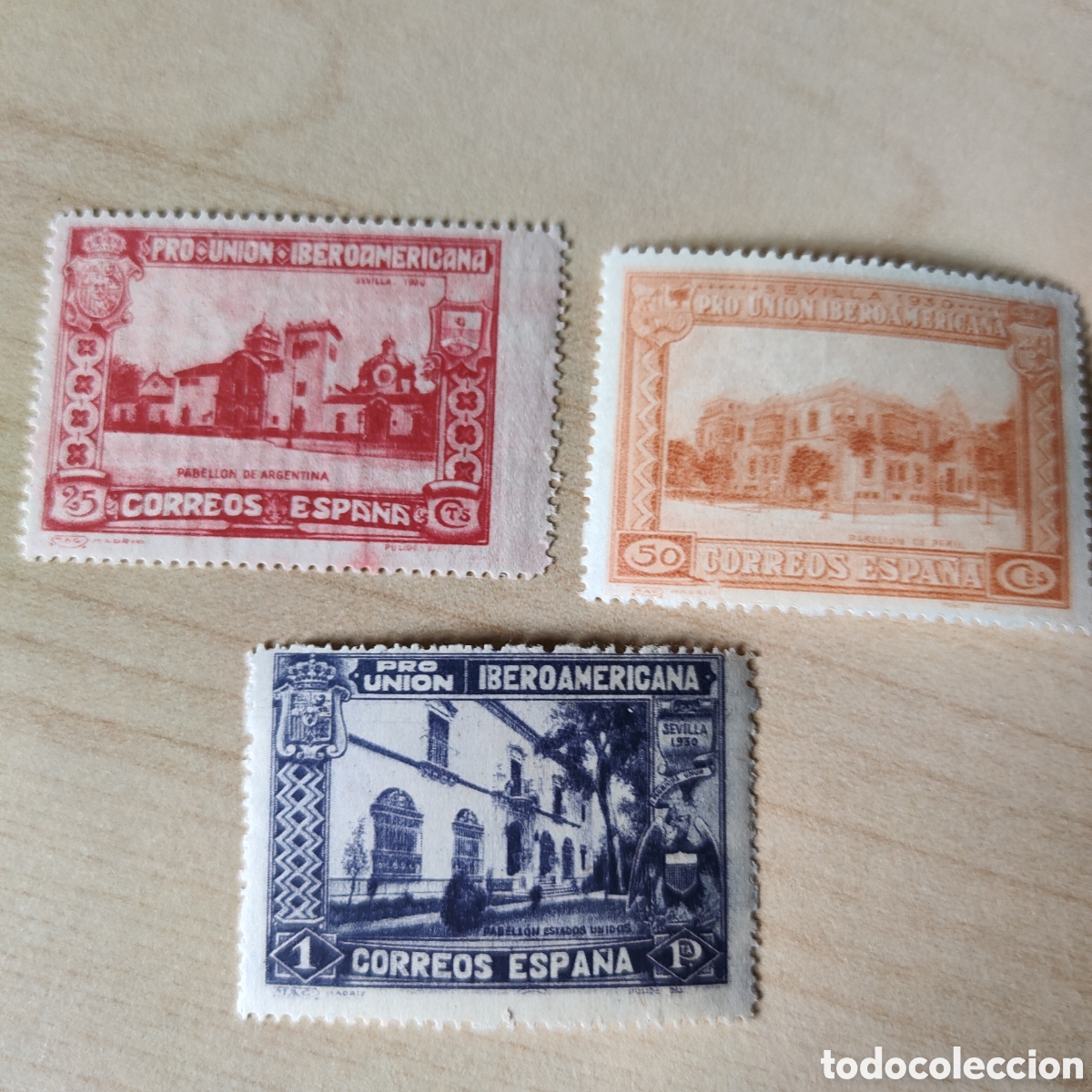 Sellos: SA1 Edifil 572 577 578 Pro Uni&oacute;n Iberoamericana MNH**