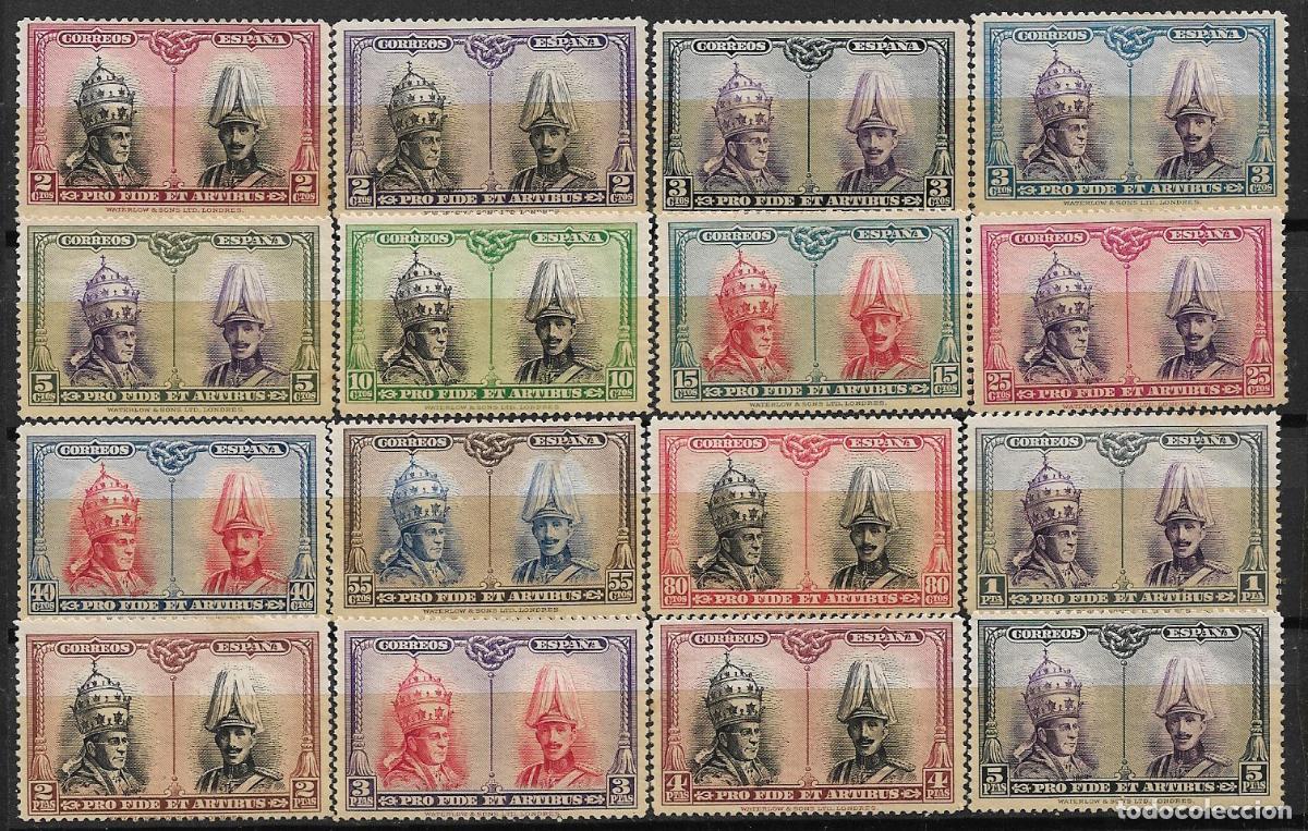 Sellos: 1928 Procatacumbas de San D&aacute;maso en Roma, EDIFIL n&ordm; 418 a 433 (*) Santiago