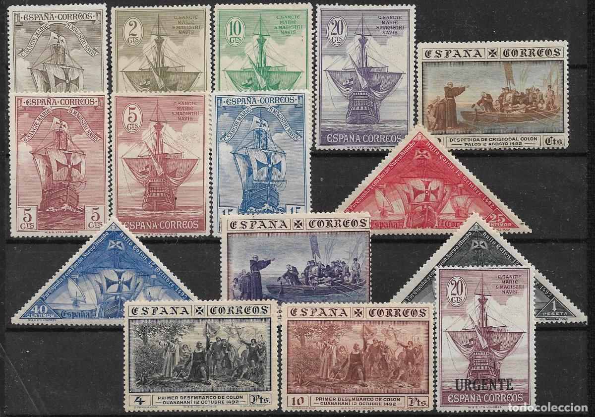Sellos: 1930 Descubrimiento de Am&eacute;rica, EDIFIL n&ordm; 531 a 546 * completa