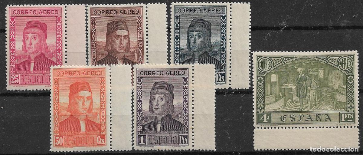Sellos: 1930 Descubrimiento de Am&eacute;rica, a&eacute;reos, EDIFIL n&ordm; 552 a 557 * * lujo
